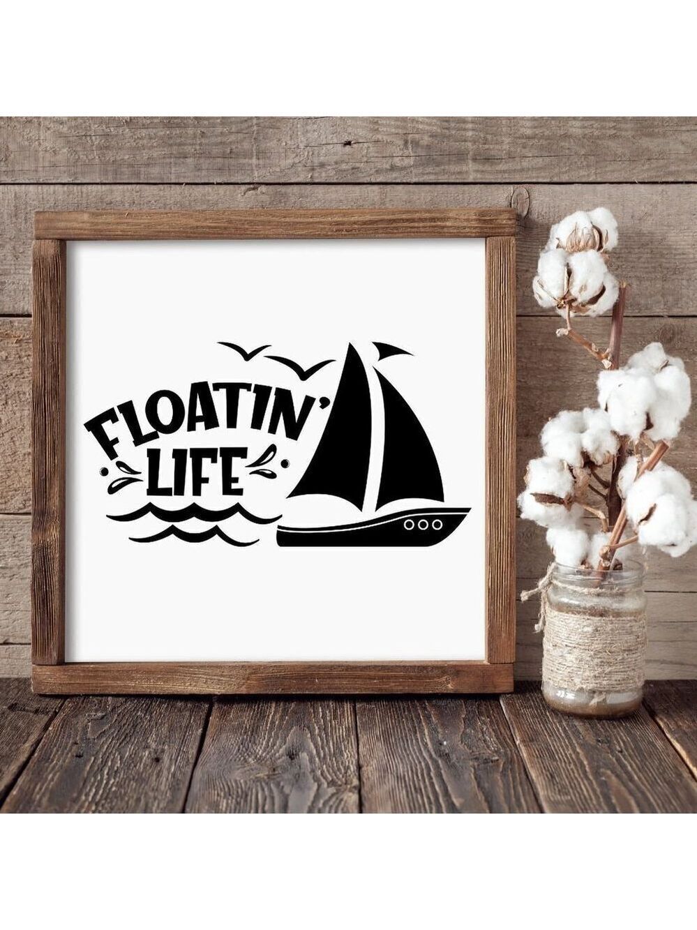 Floatin' Life Hand-crafted sign